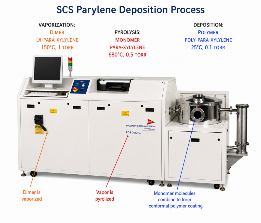 parylene deposition system: SCS Parylene Desposition Process